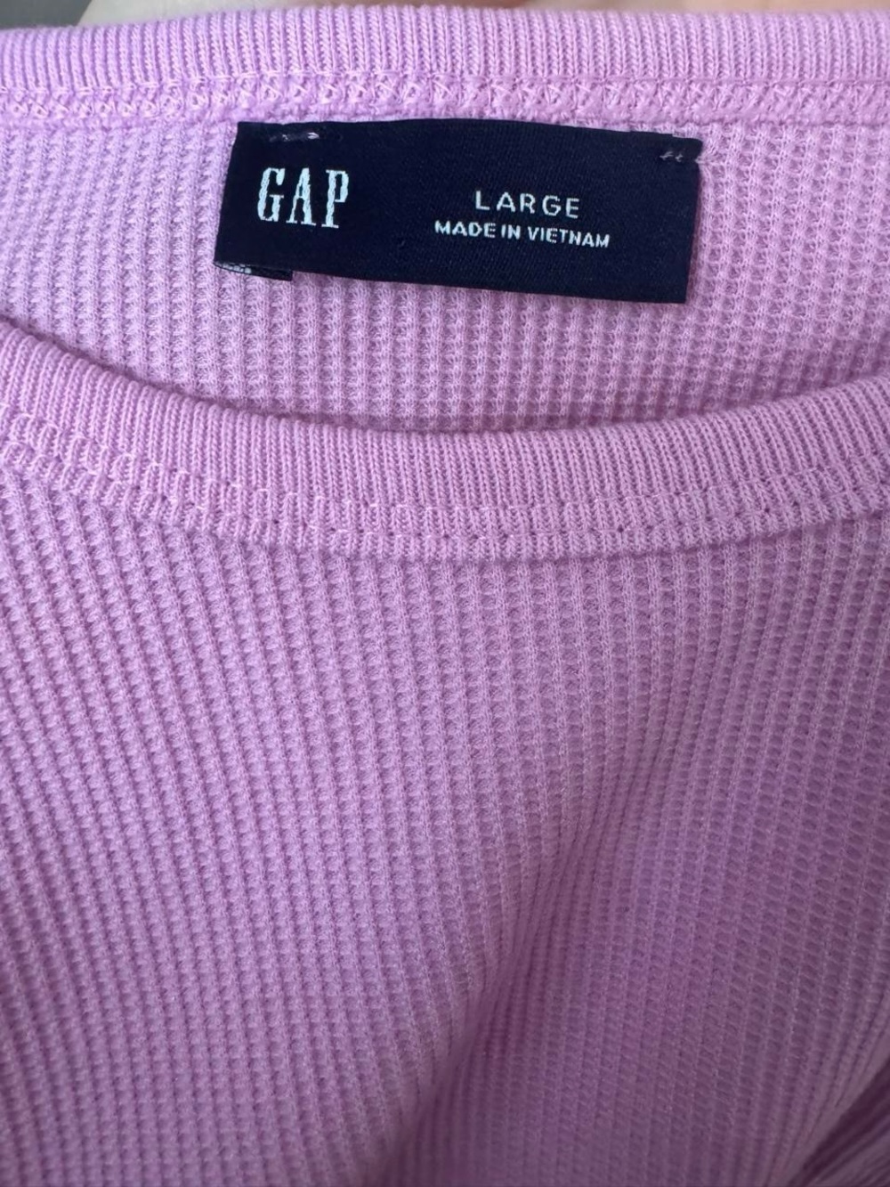 Gap Waffle Knit Baby Tee- Sugar Pink